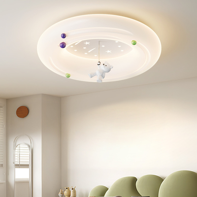 现代简约卡通可爱小熊星球儿童吸顶灯624...