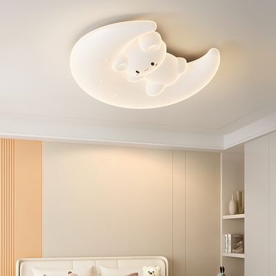 现代简约卡通抱抱熊月亮儿童吸顶灯6246