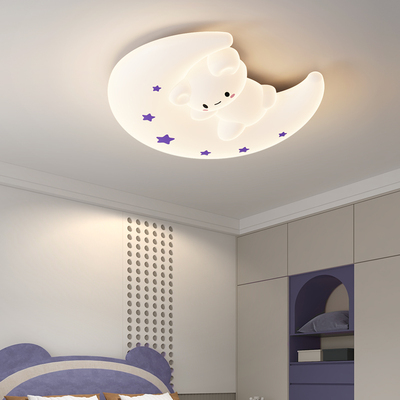 现代简约卡通抱抱熊月亮儿童吸顶灯6246