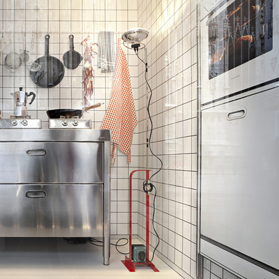 意大利工业风经典设计师个性可升降落地灯C...