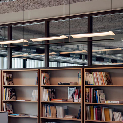 后现代艺术新中式极简长条吊灯瓦檐/3P