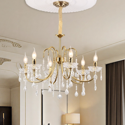 法式简约高档大气餐厅客厅法式水晶吊灯19...