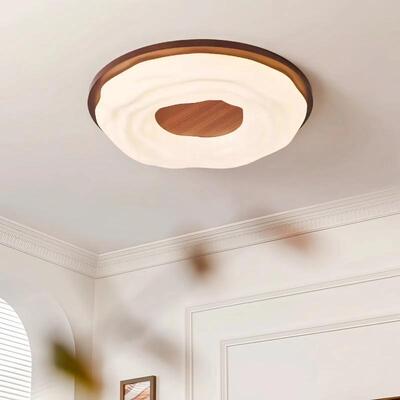 法式中古风卧室主灯实木高级感奶油风全光谱...