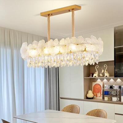 玻璃奶油风法式吊灯1516D椭圆